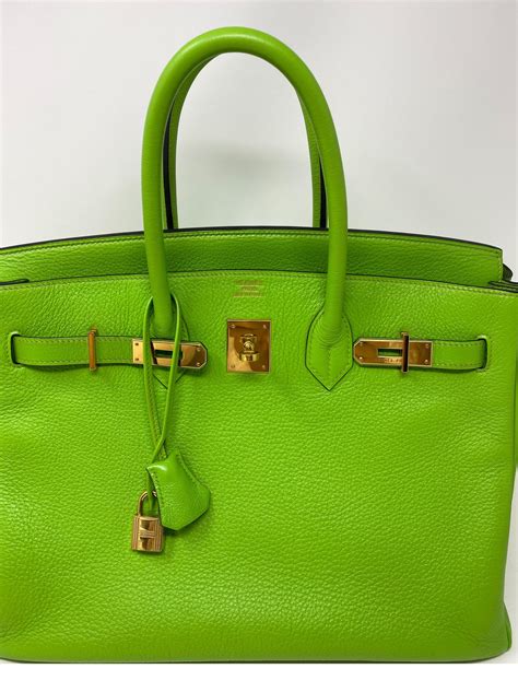 hermes vert cru lime green leather birkin bag|Hermes Birkin 35 Vert Cru Bag .